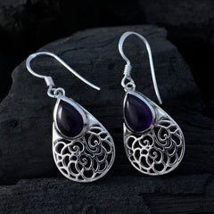 Isla Purple Featherlight Solitaire Dangle Earring