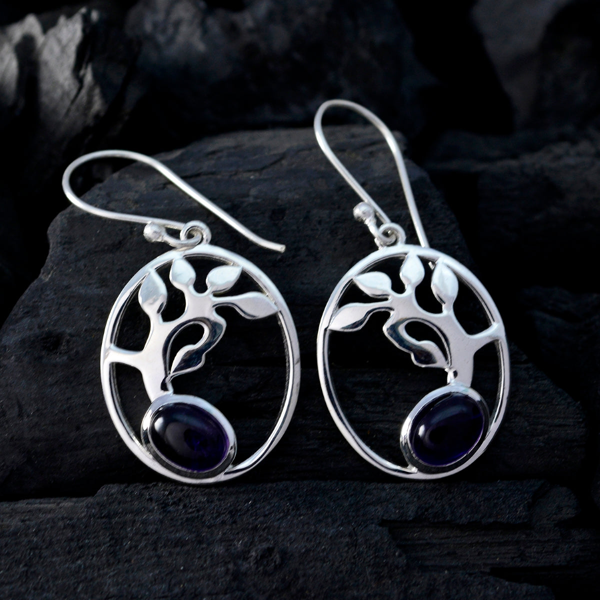 Lily Purple Featherlight Solitaire Dangle Earring