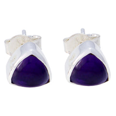 Camila Purple Delicate Solitaire Stud Earring Amethyst Purple Stud