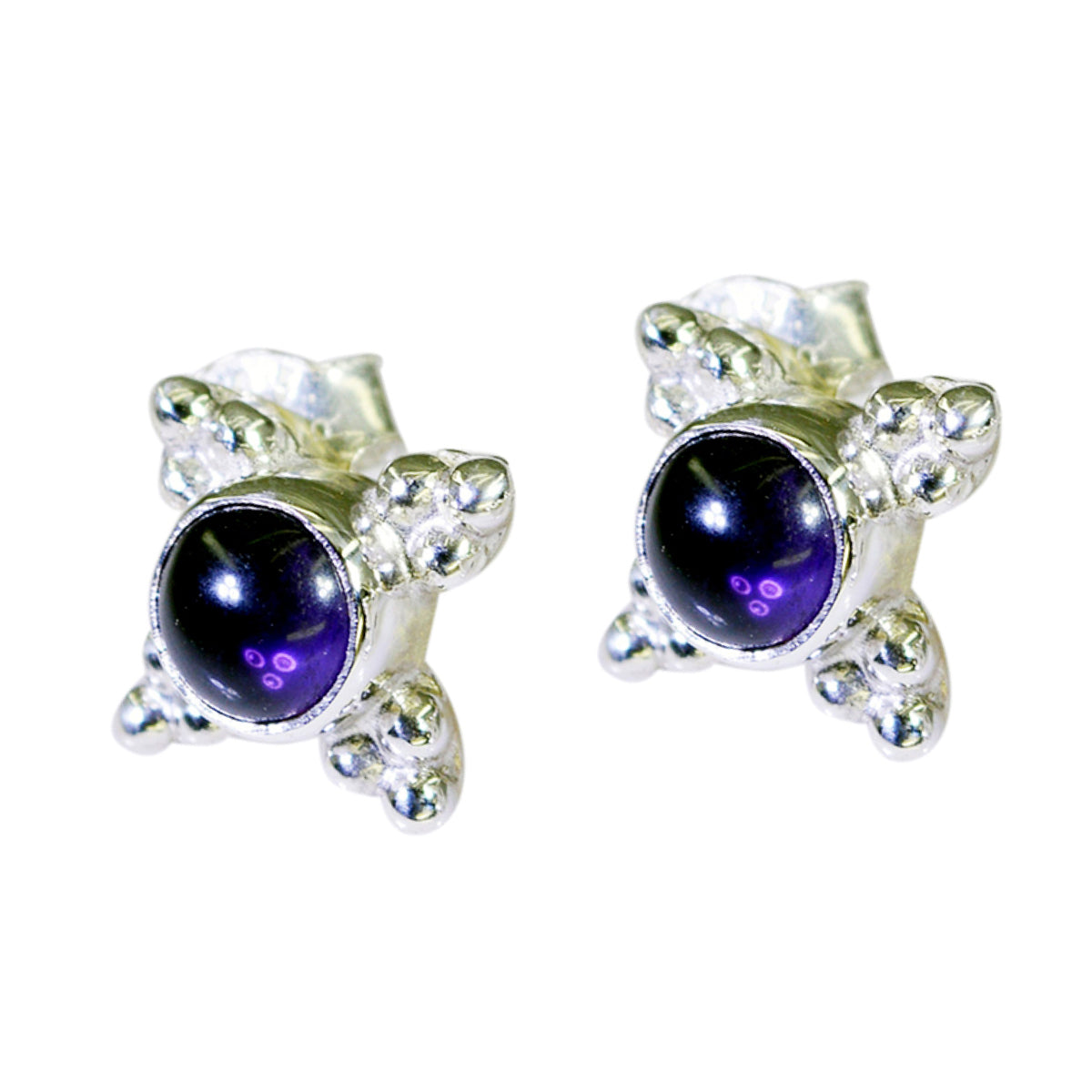 Carolina Purple Delicate Solitaire Dangle Earring Amethyst Purple Dangle