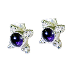 Carolina Purple Delicate Solitaire Dangle Earring Amethyst Purple Dangle