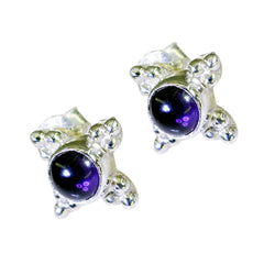 Carolina Purple Delicate Solitaire Dangle Earring