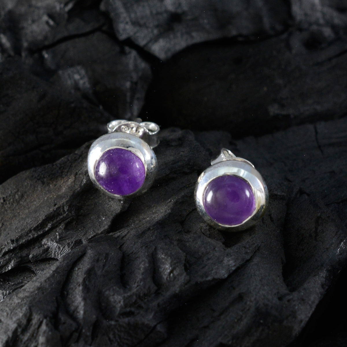 Clara Purple Delicate Solitaire Dangle Earring
