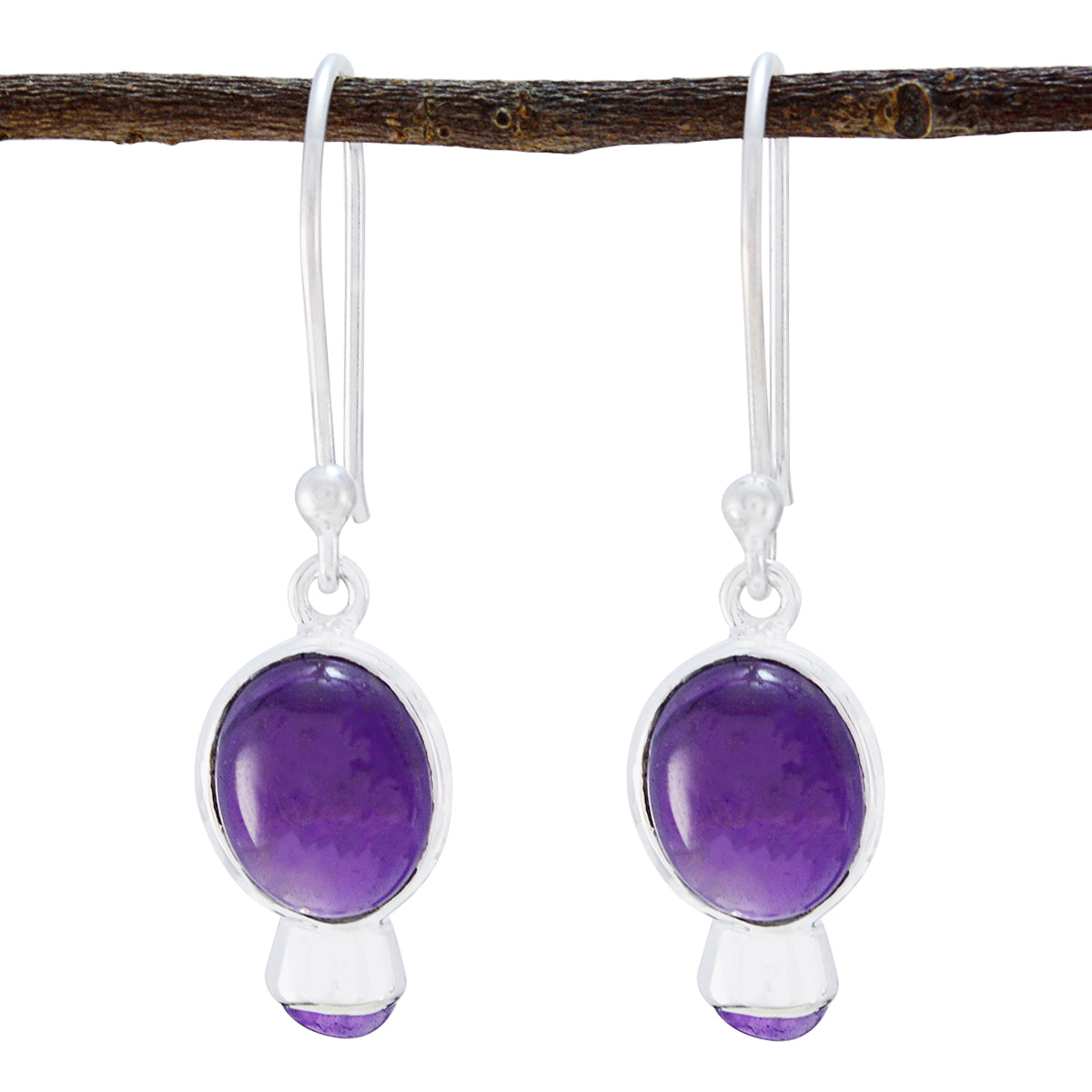 Daniela Purple Whisper thin multiple Dangle Earring Amethyst Purple Dangle