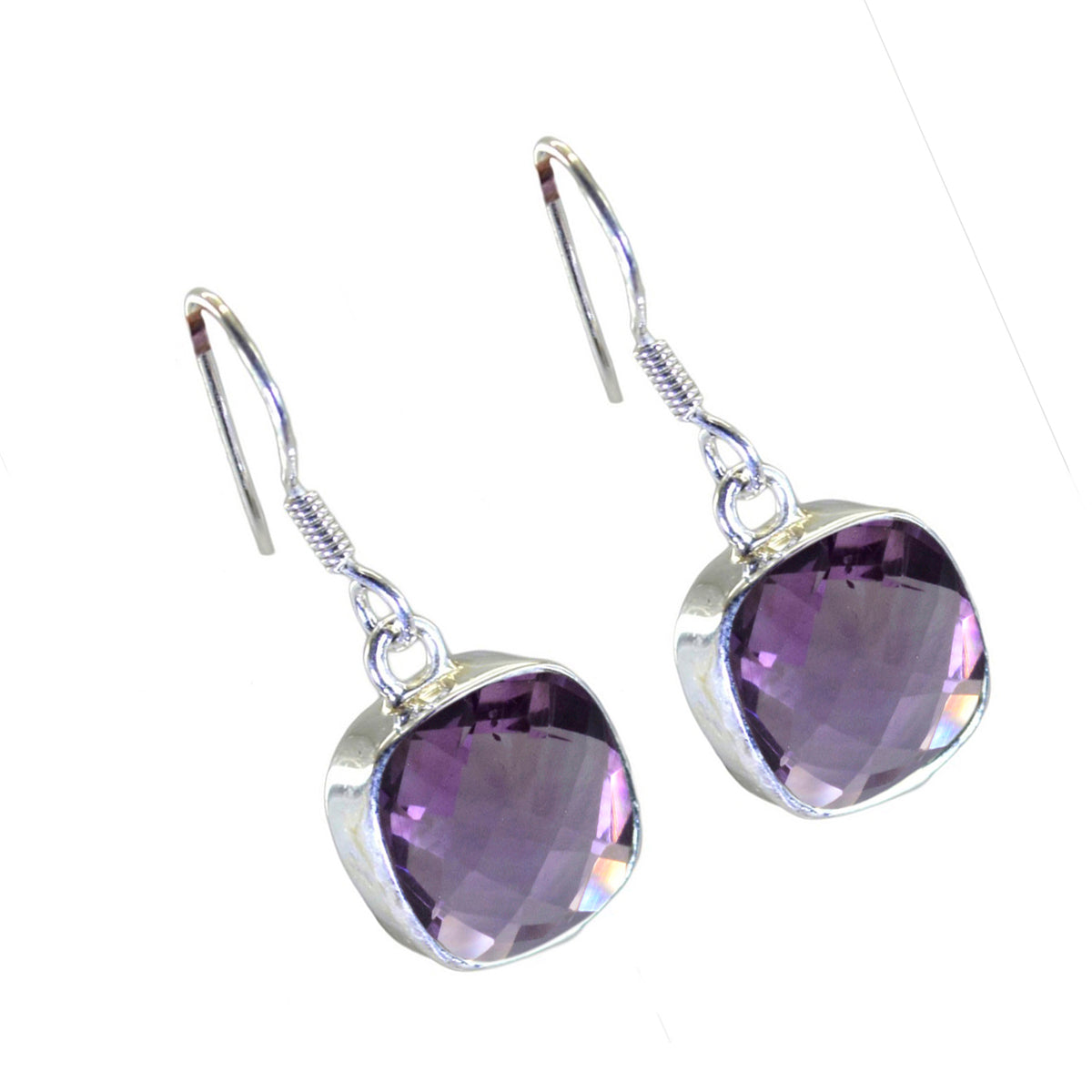 Mathilde Purple Dainty Solitaire Dangle Earring