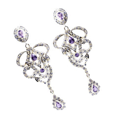 Lakshmi Purple Tiny multiple Stud Earring