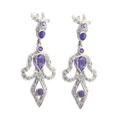 Maria Purple Tiny multiple Stud Earring Amethyst Purple Stud