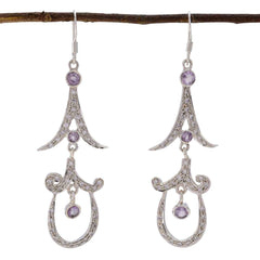 Siti Purple Essential multiple Stud Earring Amethyst Purple Stud