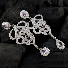 Priya Purple Statement multiple Stud Earring