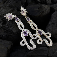 Aisha Purple Edgy multiple Stud Earring