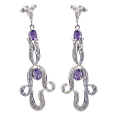 Aisha Purple Edgy multiple Stud Earring