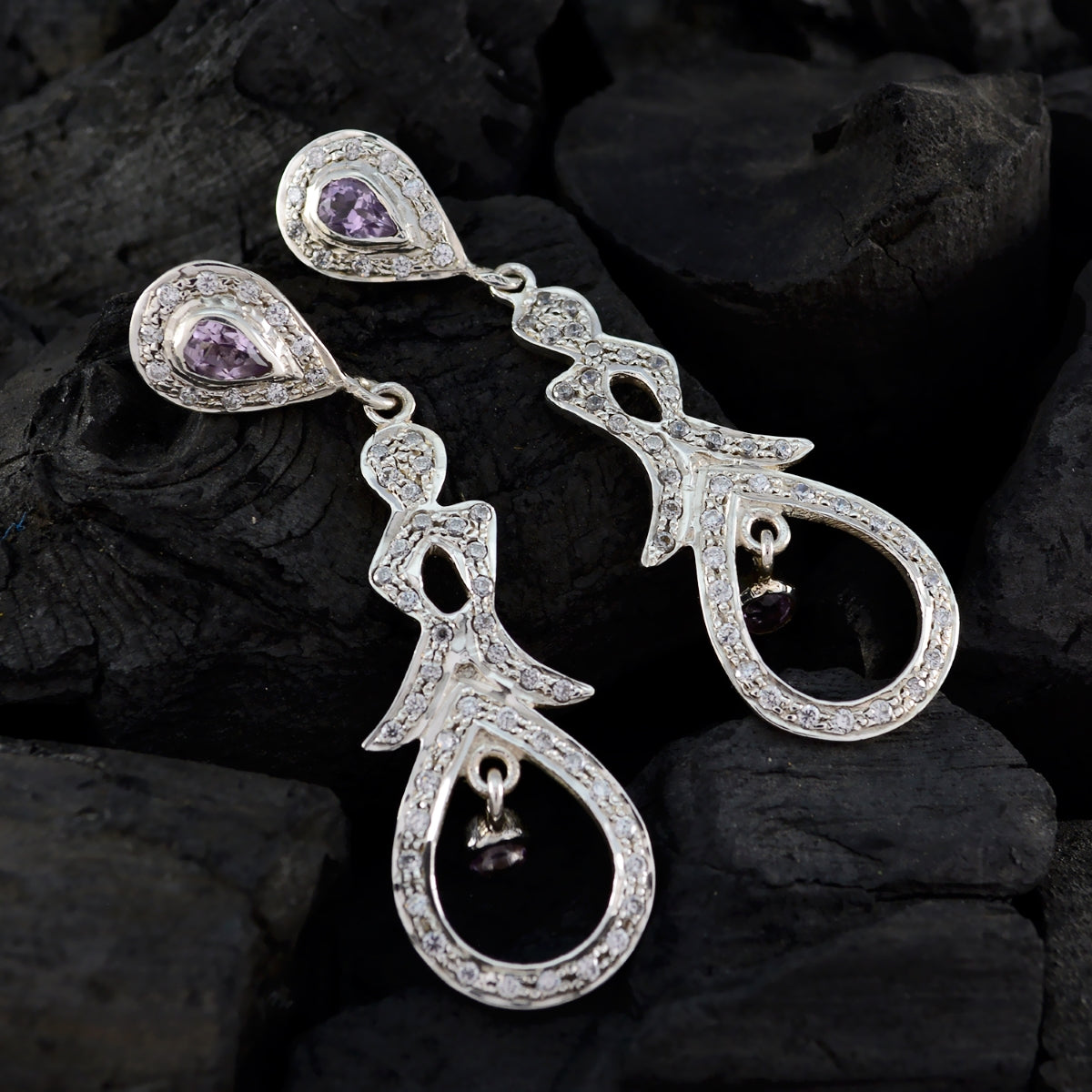 Riya Purple Edgy multiple Stud Earring