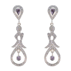 Riya Purple Edgy multiple Stud Earring Amethyst Purple Stud