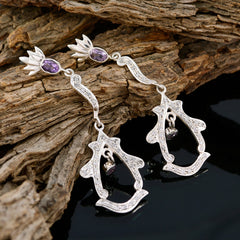 Zara Purple Edgy multiple Stud Earring