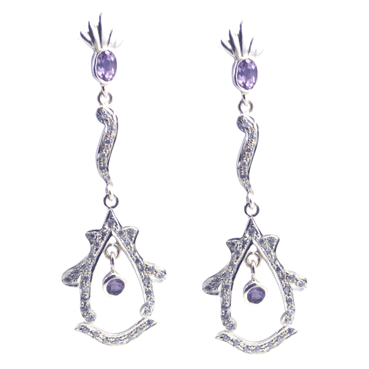 Zara Purple Edgy multiple Stud Earring