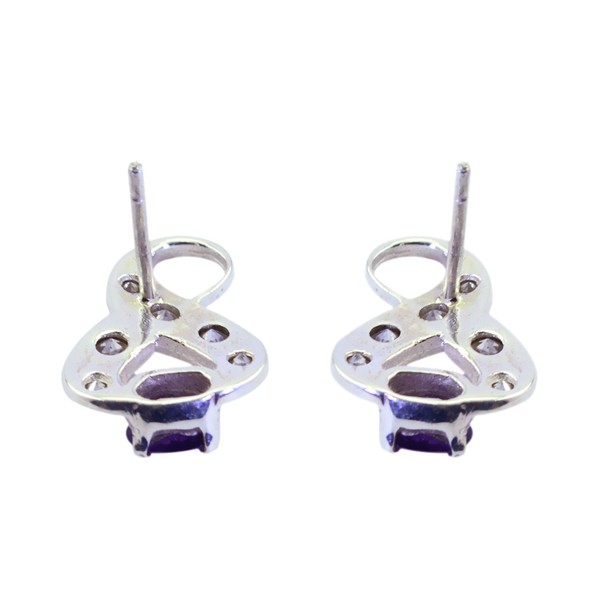 Elena Purple Delicate multiple Stud Earring