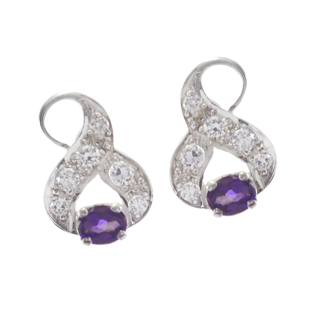 Elena Purple Delicate multiple Stud Earring
