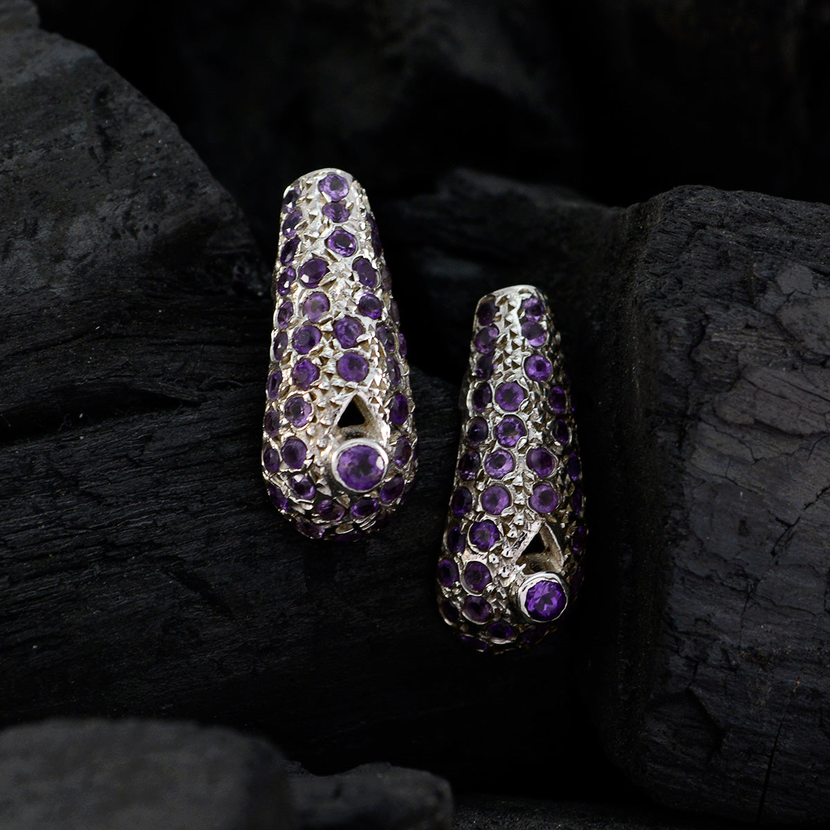 Bianca Purple Delicate multiple Stud Earring