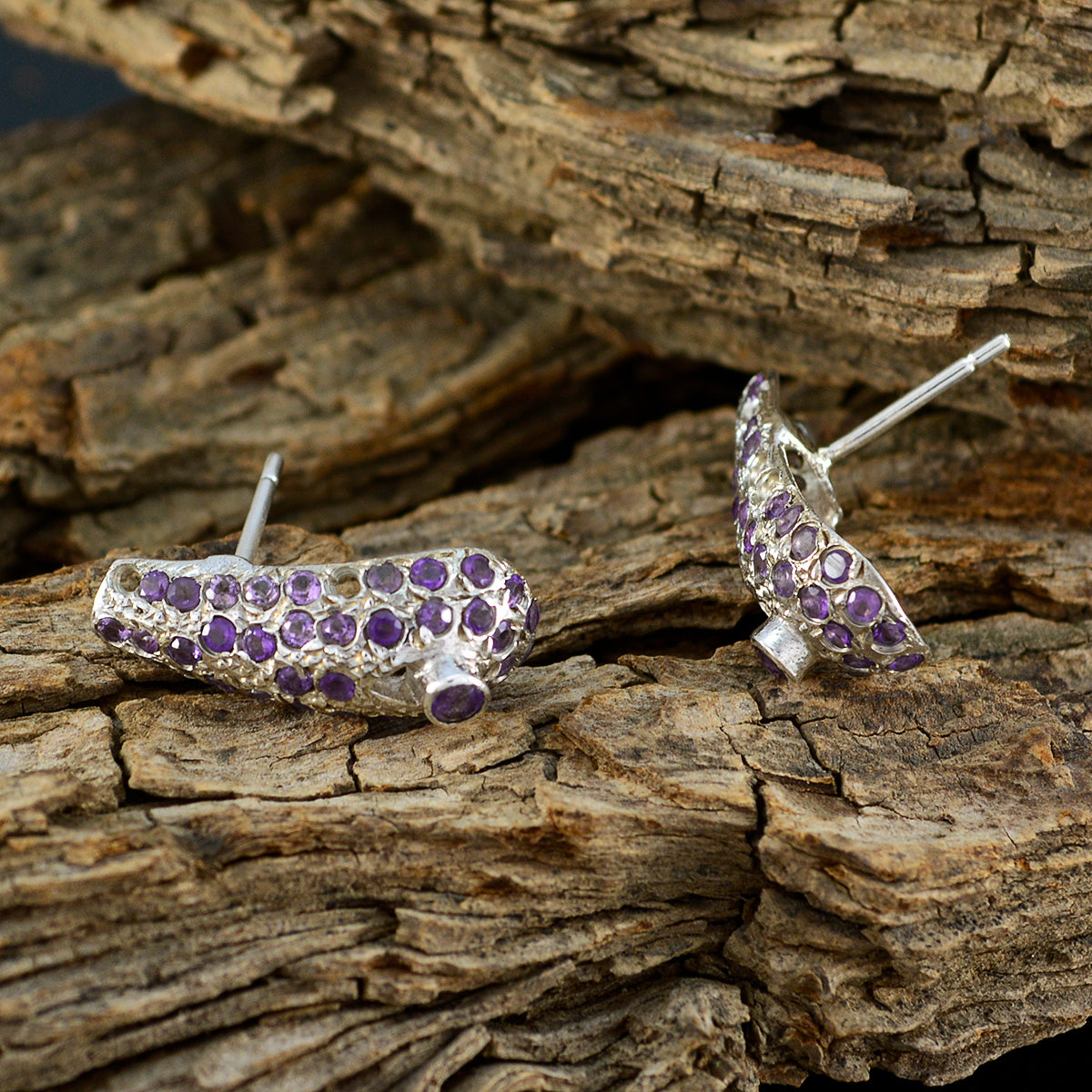 Bianca Purple Delicate multiple Stud Earring