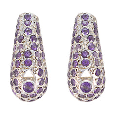 Bianca Purple Delicate multiple Stud Earring Amethyst Purple Stud