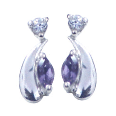 Julieta Purple Elegant multiple Stud Earring Amethyst Purple Stud