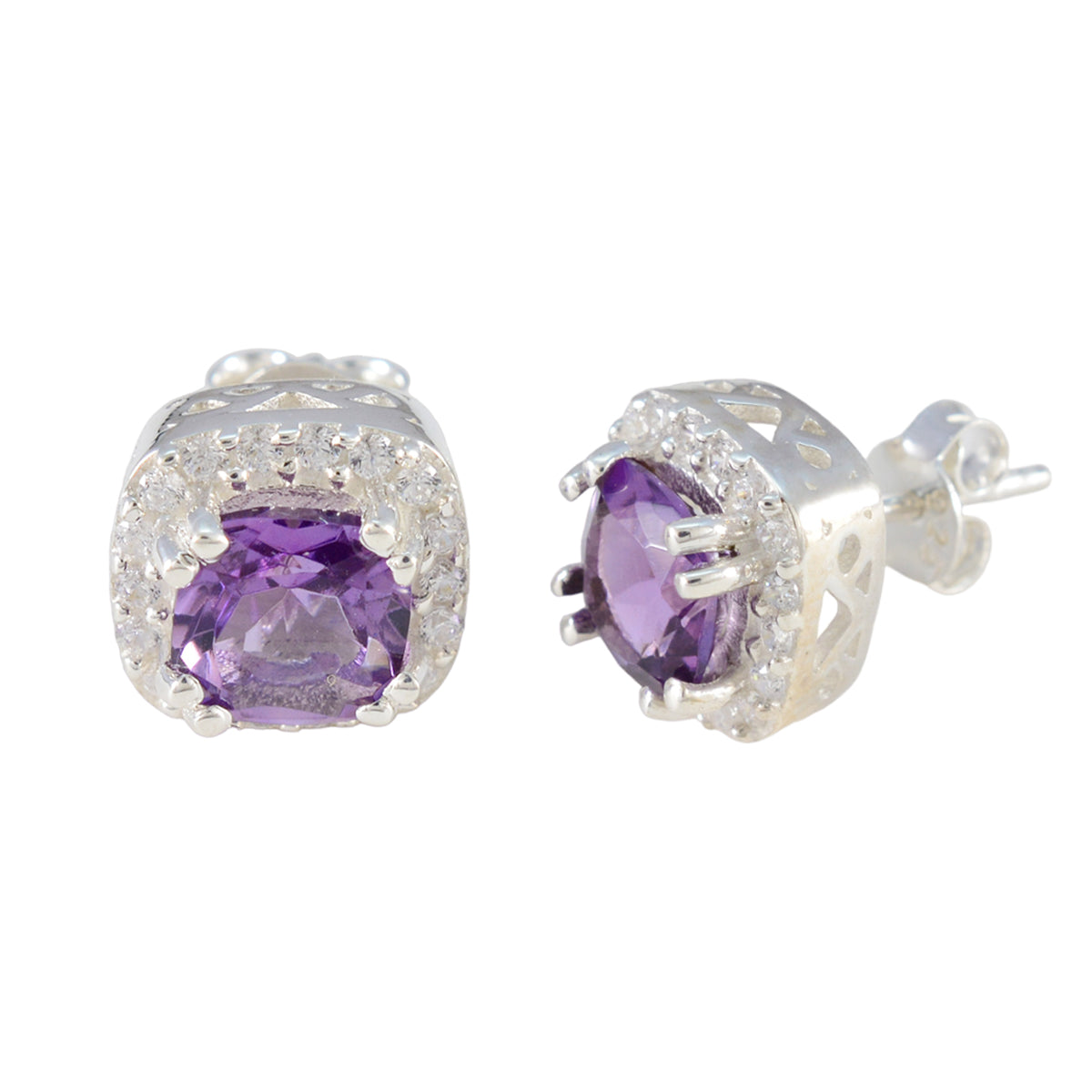 Rebeca Purple Dainty multiple Stud Earring