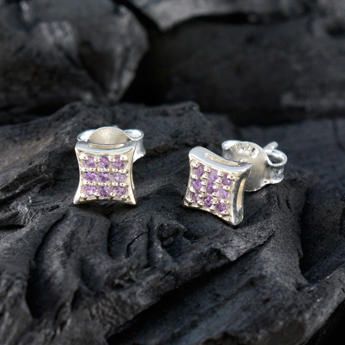 Valentina Purple Elegant multiple Stud Earring