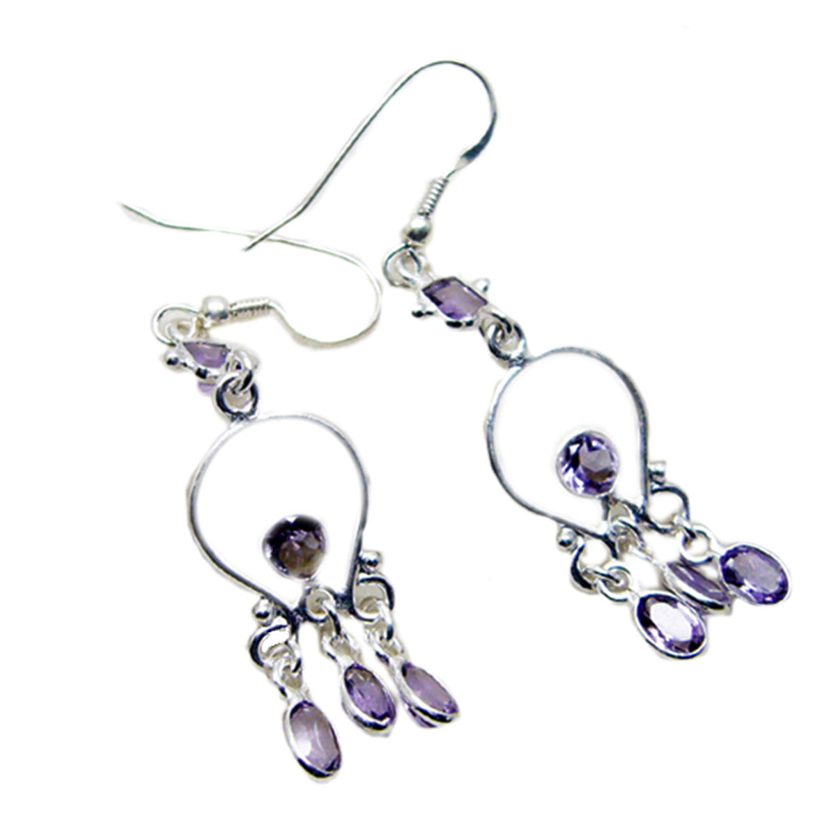 Lucia Purple Dainty multiple Dangle Earring