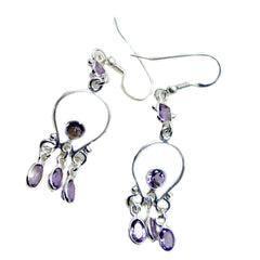 Lucia Purple Dainty multiple Dangle Earring