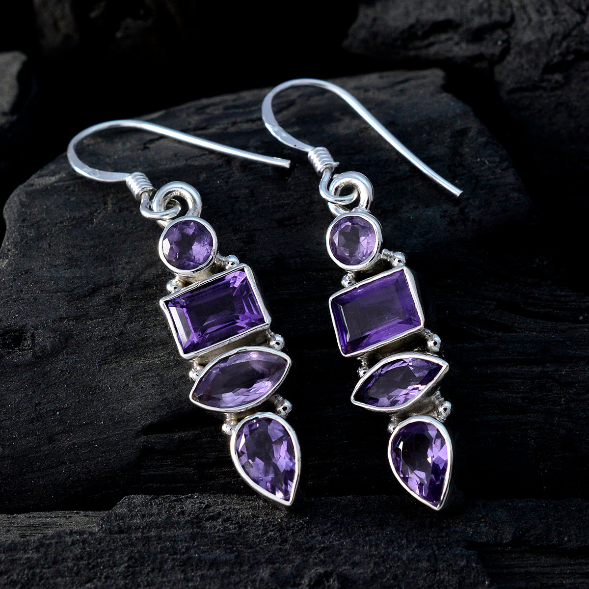 Emily Purple Featherlight multiple Dangle Earring