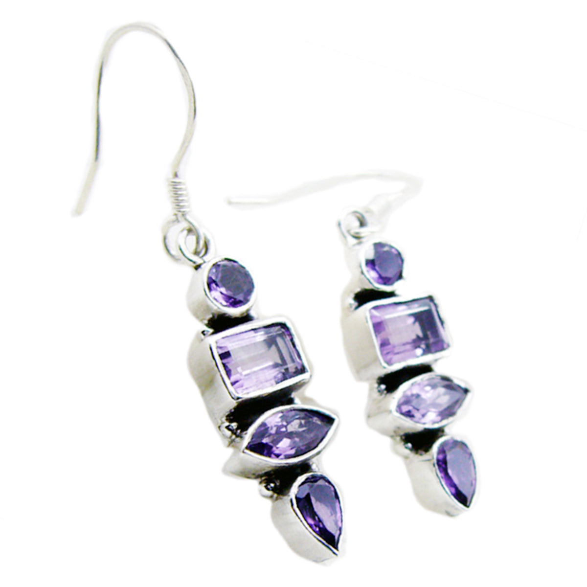 Emily Purple Featherlight multiple Dangle Earring