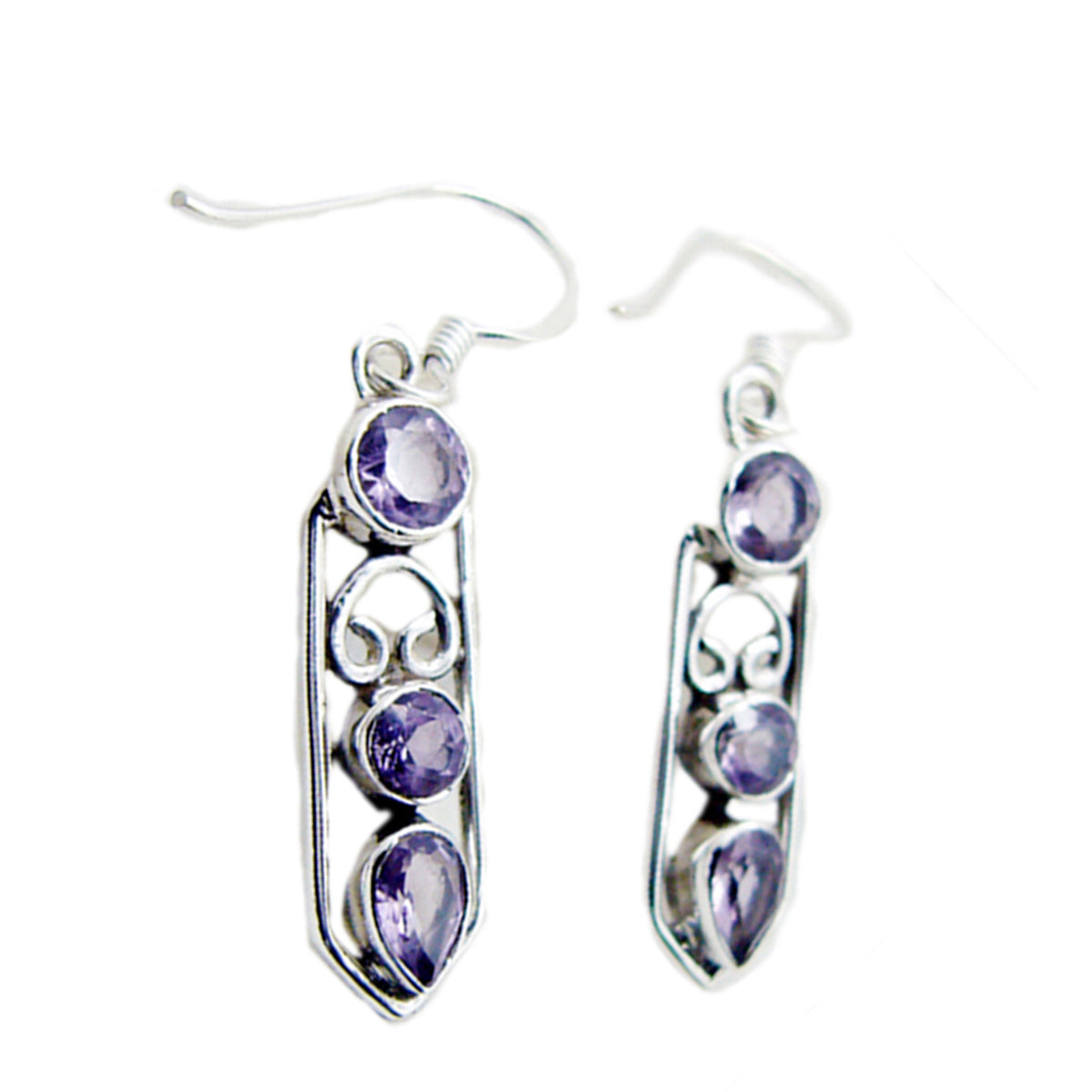 Natalia Purple Featherlight multiple Dangle Earring Amethyst Purple Dangle