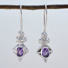 Eva Purple Chunky multiple Dangle Earring