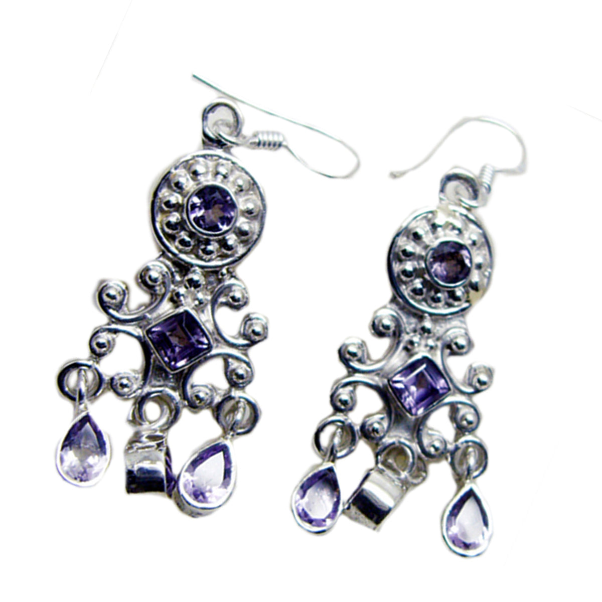 Pilar Purple Tiny multiple Dangle Earring