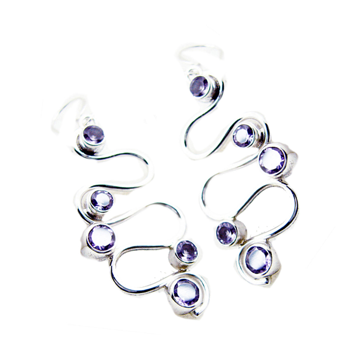 Rebeca Purple Dainty multiple Dangle Earring