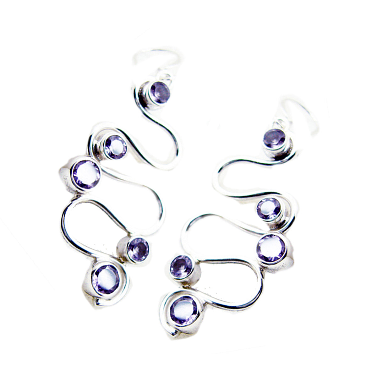 Rebeca Purple Dainty multiple Dangle Earring
