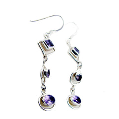 Sofía Purple Dainty multiple Dangle Earring Amethyst Purple Dangle