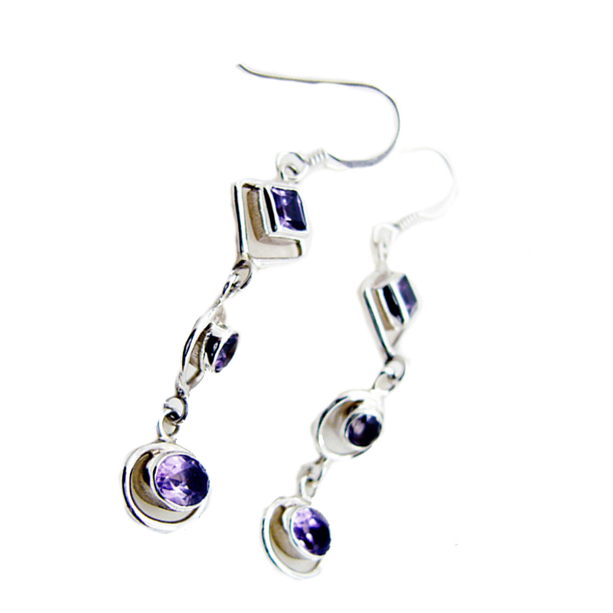Sofía Purple Dainty multiple Dangle Earring