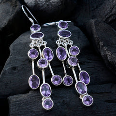Victoria Purple Edgy multiple Dangle Earring