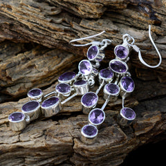 Victoria Purple Edgy multiple Dangle Earring