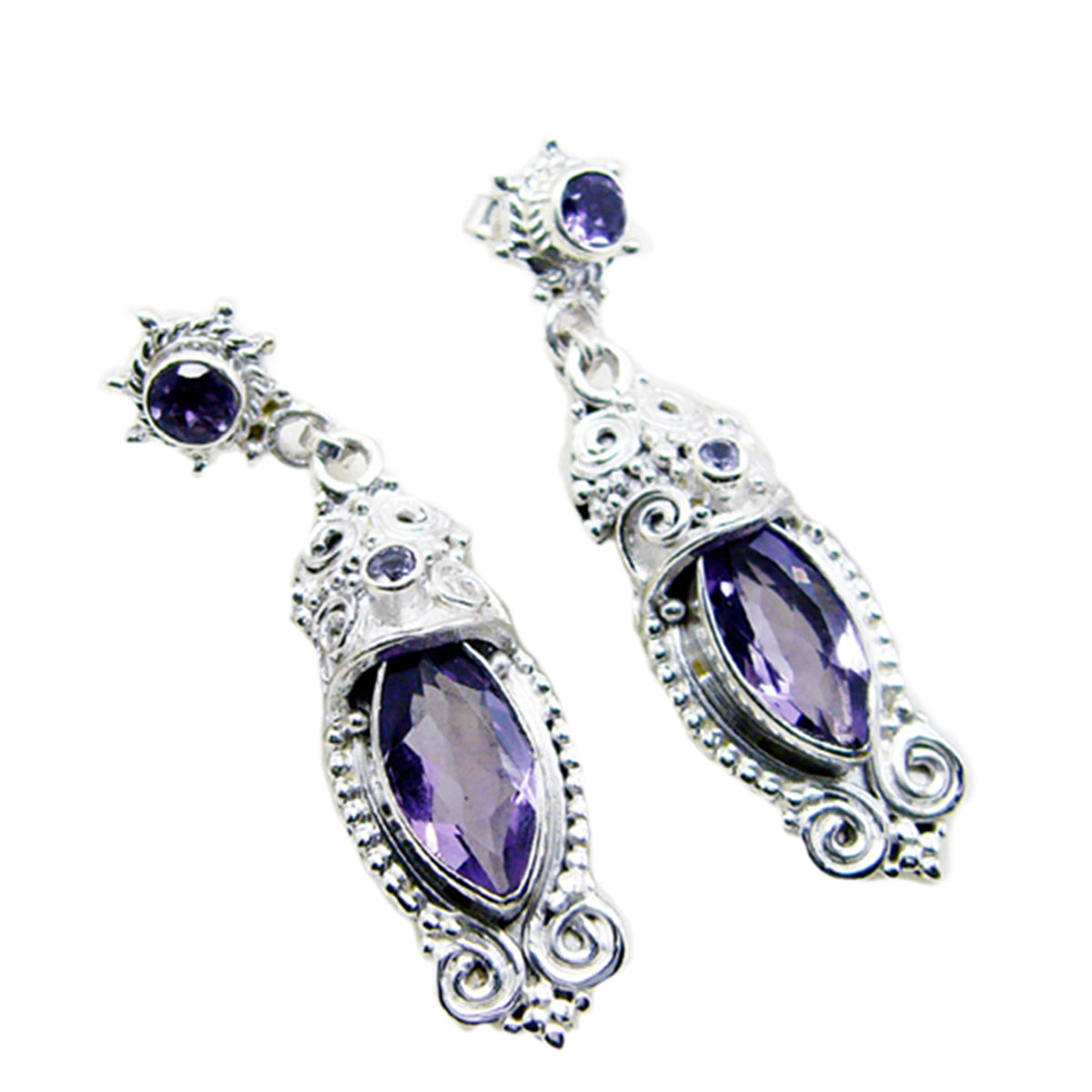 Abigail Purple Minimal multiple Stud Earring