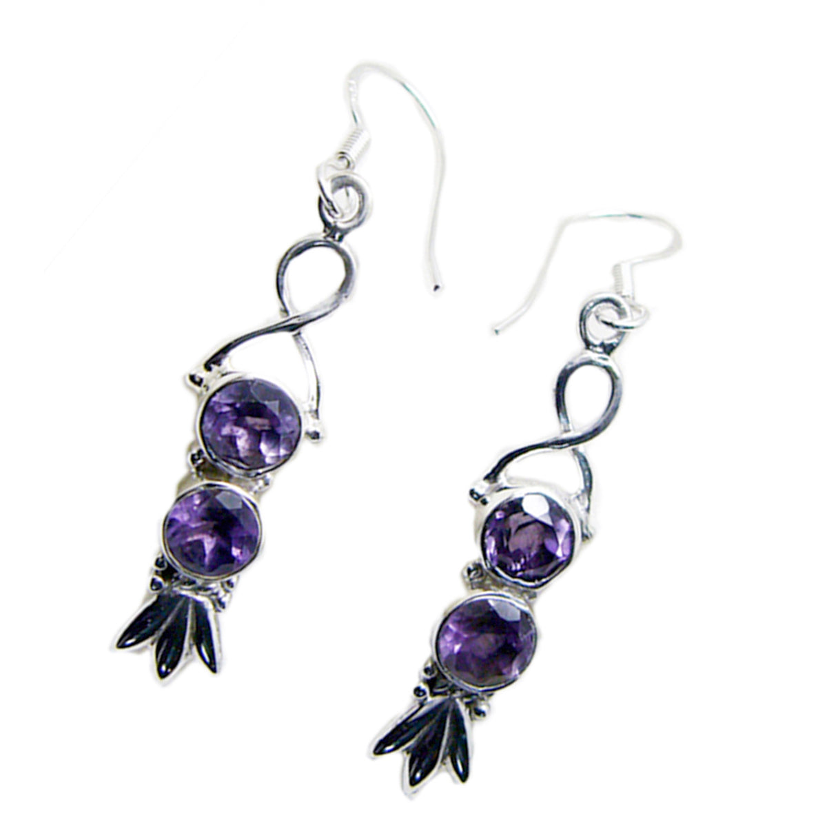 Aisha Purple Dainty multiple Dangle Earring