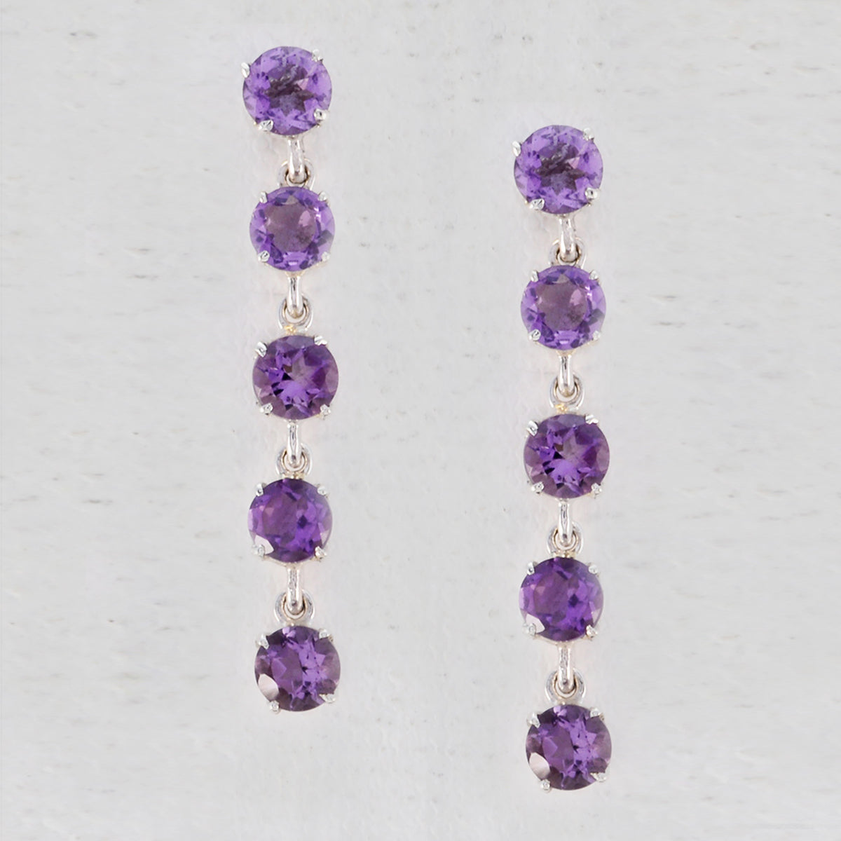 Alina Purple Whisper thin multiple Stud Earring