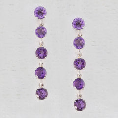 Alina Purple Whisper thin multiple Stud Earring
