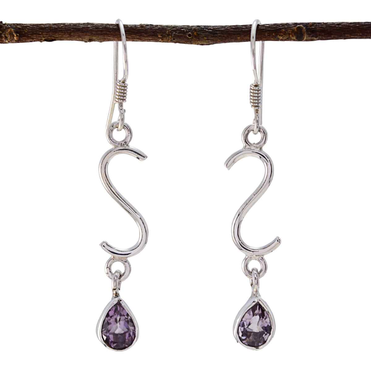 Isla Purple Delicate multiple Dangle Earring Amethyst Purple Dangle