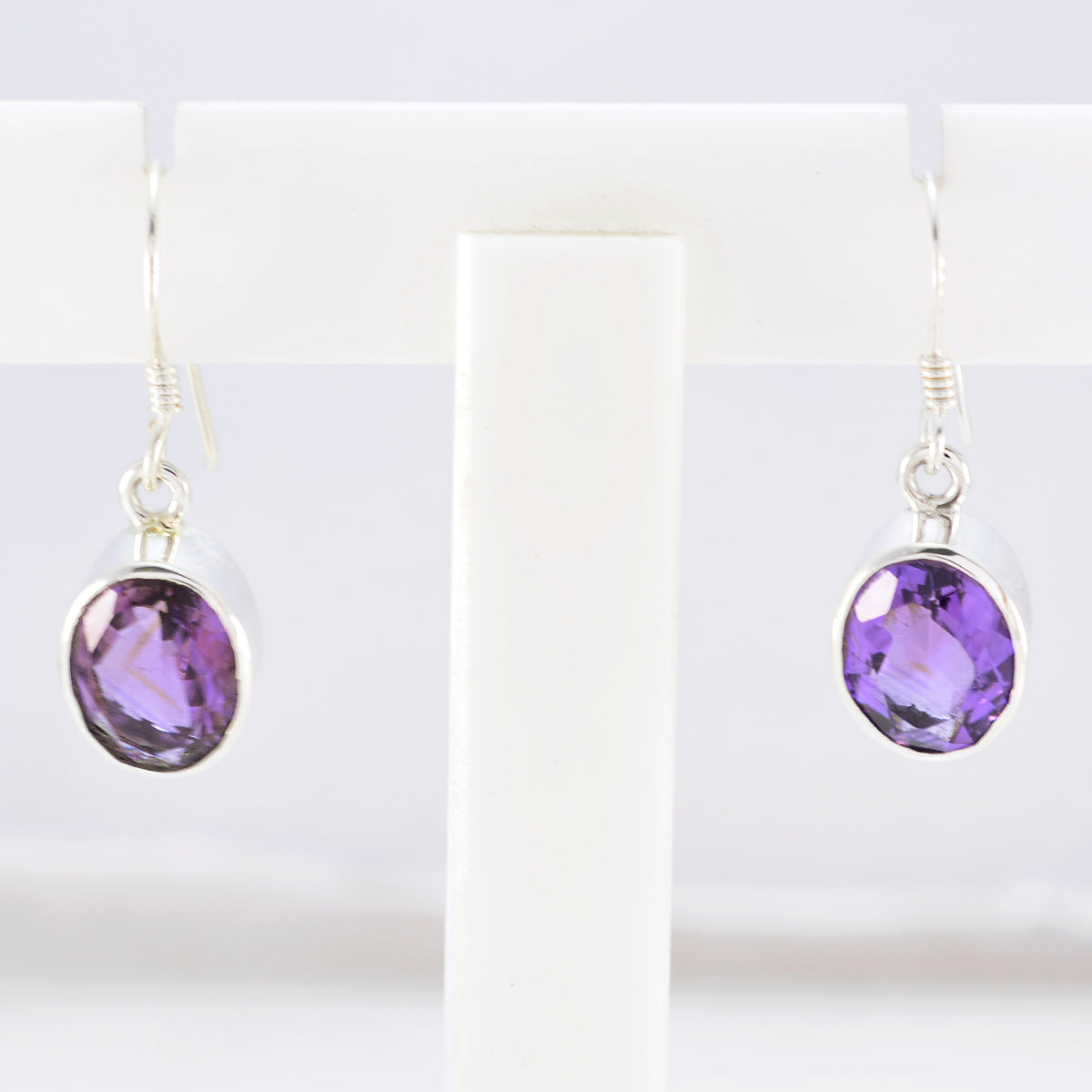 Claire Purple Slim multiple Dangle Earring Amethyst Purple Dangle
