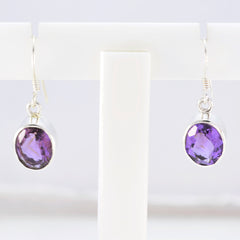Claire Purple Slim multiple Dangle Earring Amethyst Purple Dangle
