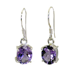 Naomi Purple Delicate multiple Dangle Earring Amethyst Purple Dangle
