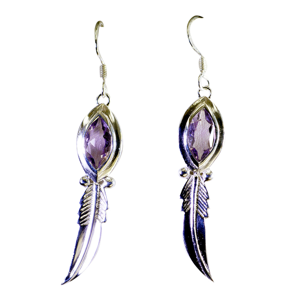 Emily Purple Mid weight Solitaire Dangle Earring