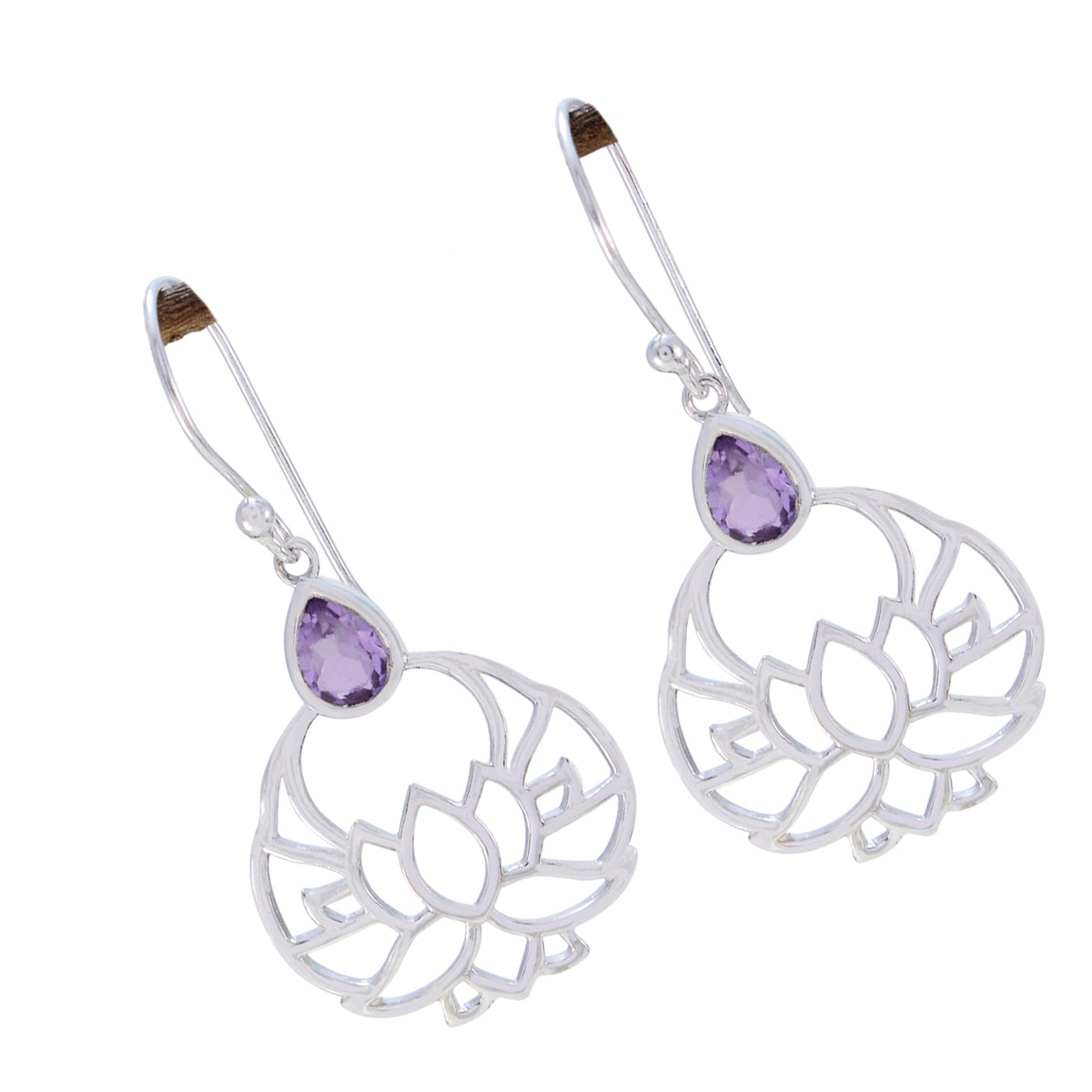 Isabel Purple Featherlight Solitaire Dangle Earring